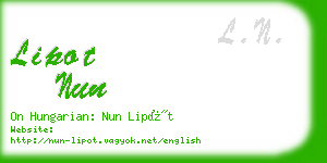 lipot nun business card